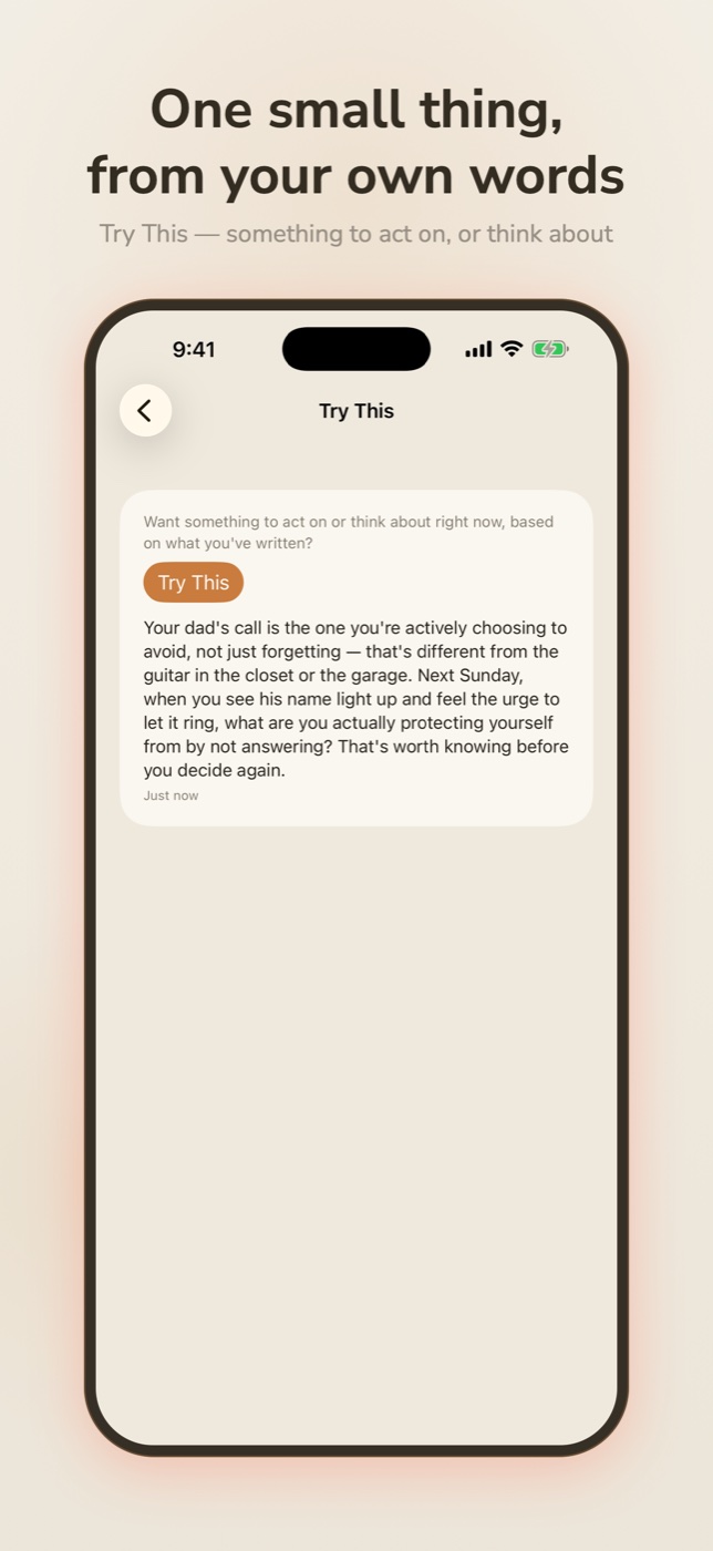 Try This — one small thing to act on